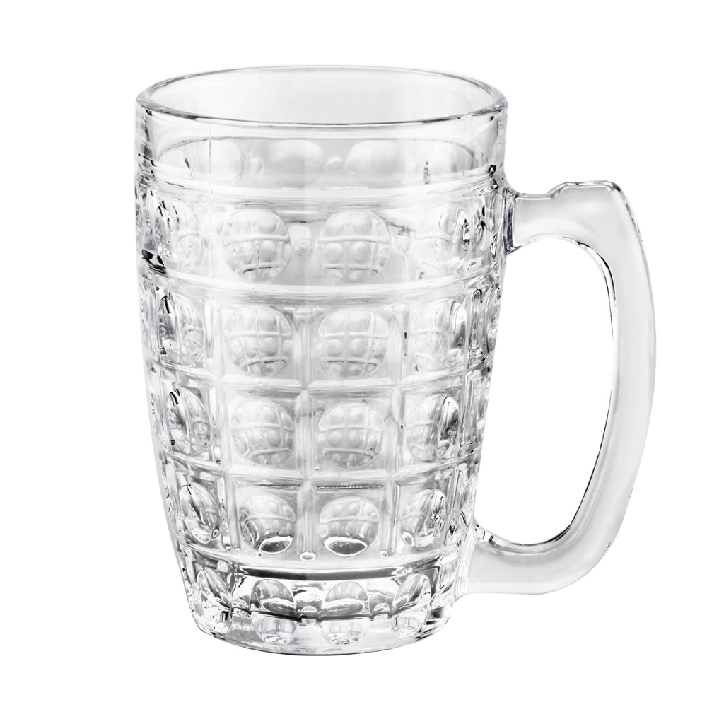 Кружка Chopp с фигурным дном, прозрачная стеклянная чашка для пива, прозрачная стеклянная чашка с ручкой для чая и пива