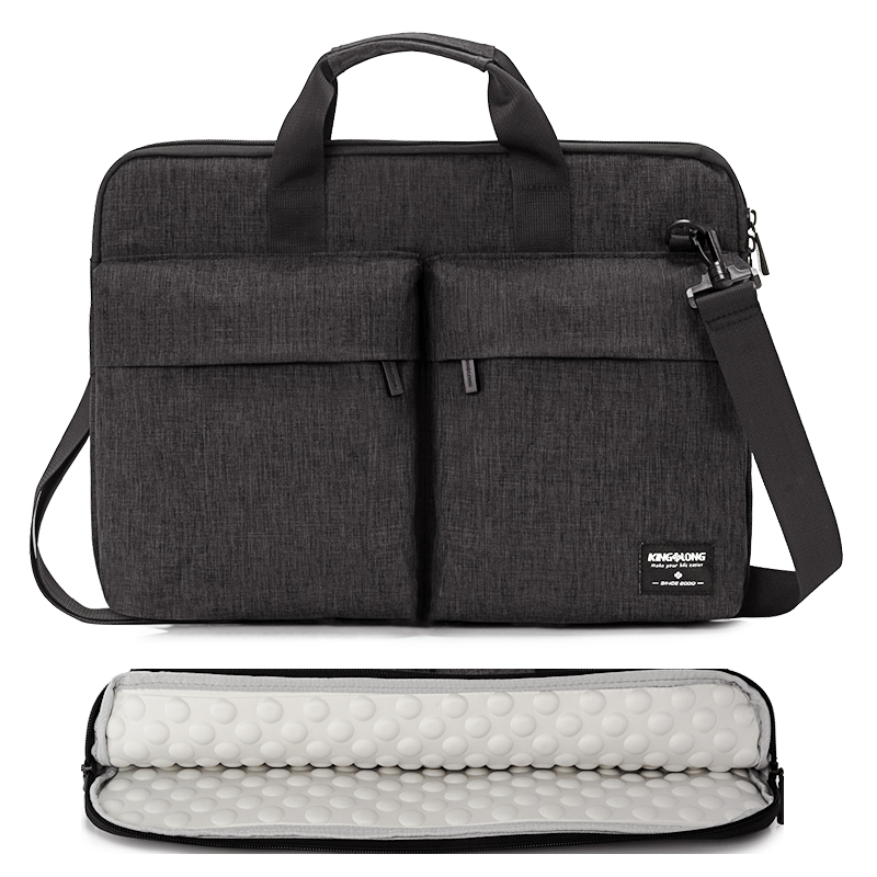 Мужской портфель-мессенджер через плечо Kingslong, сумка для ноутбука Macbook 15,6 дюймов из полиэстера