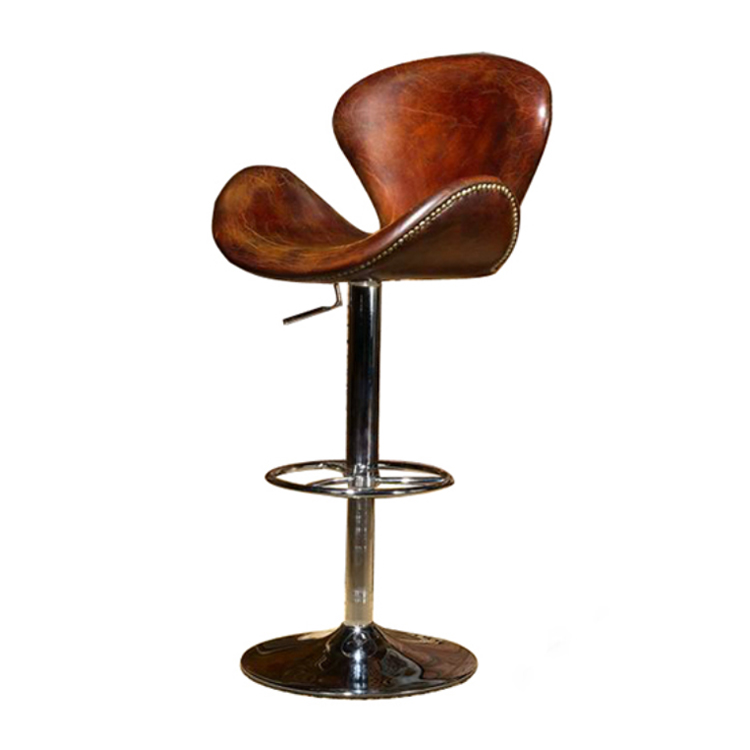 Hot Sale Lifting Swivel Pu Leather Cover Metal Aluminum Long Leg Bar Stools Chairs For Bar Furniture