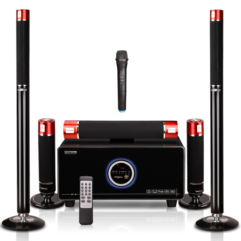 Vofull Портативный Hifi пластиковый стерео сабвуфер, домашний кинотеатр, колонки для домашней вечеринки с FM-радио Aux Usb //