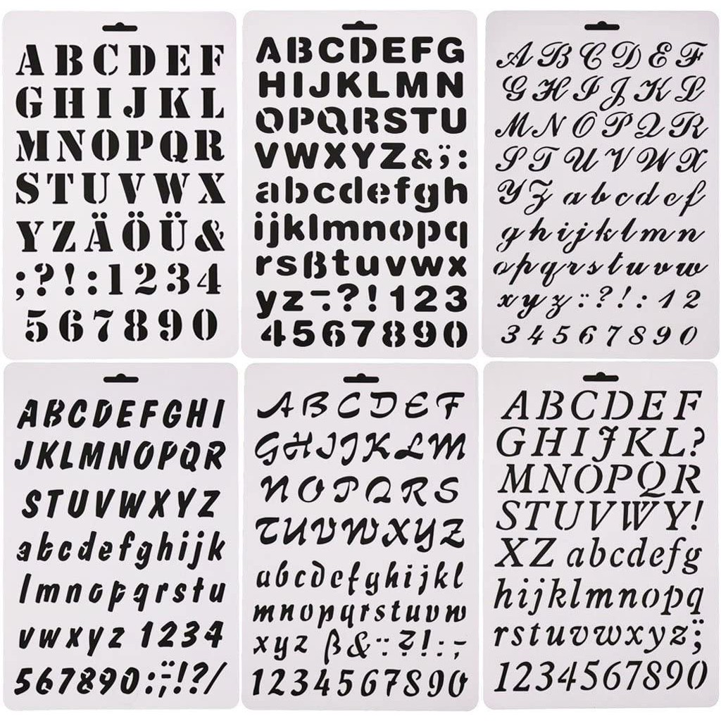 New Style Alphabet Journal Stencils Journal Embellishment Stencils Plastic Drawing Stencils