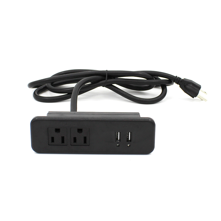Удлинитель с двумя розетками и 2USB-портами, 125 В, 15 А