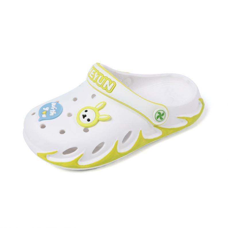 New Arrival 2021 summer clog diamond wooden kids with high heel white leather clogs shoes
