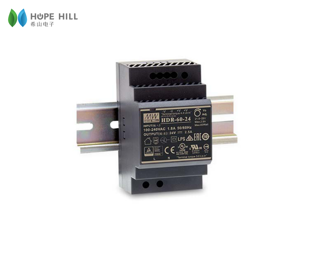 Бренд MEAN WELL представляет AC-DC HDR-60-24 Типа DIN Rail источник питания