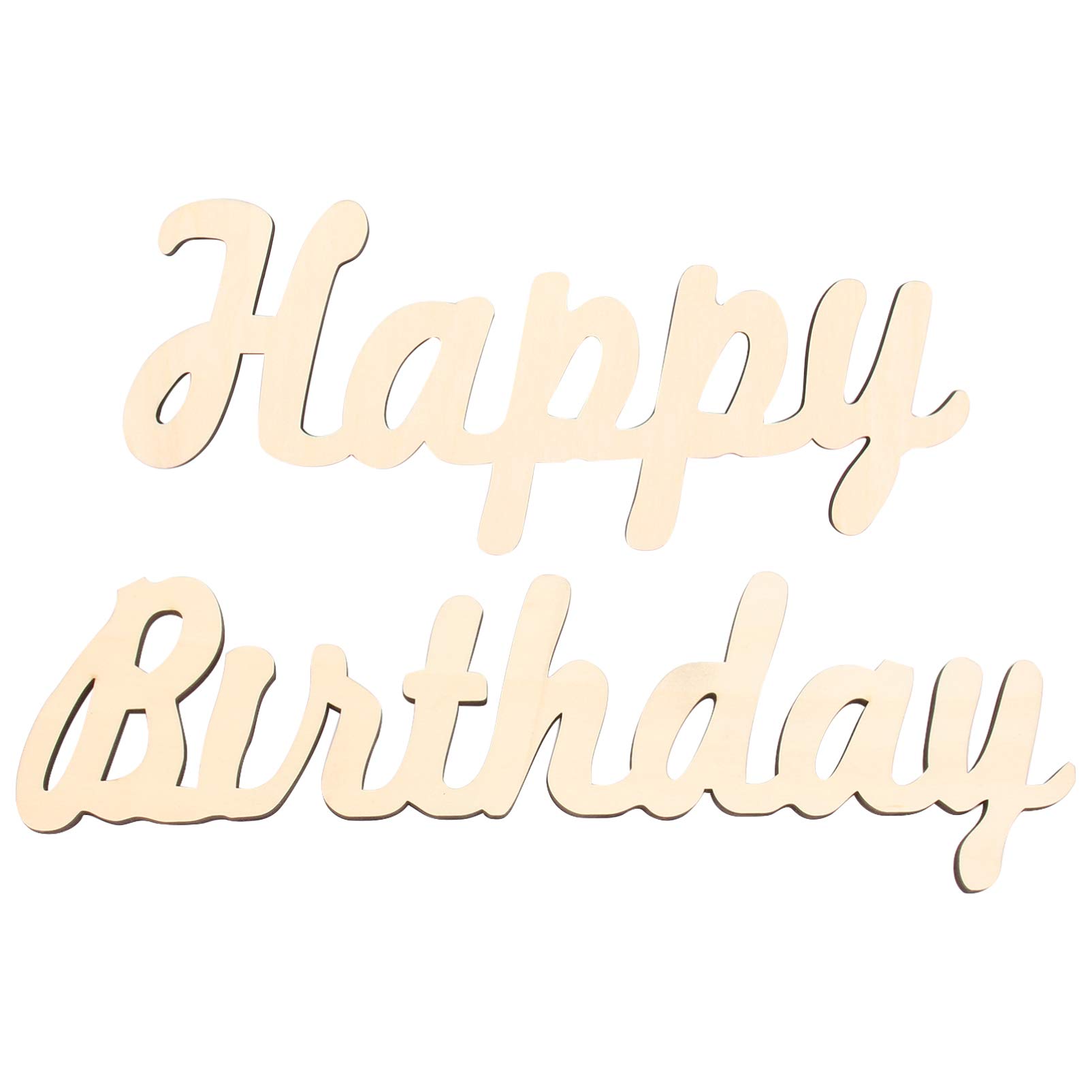 Деревянный знак с надписью «Happy Birthday», необработанные деревянные вырезные буквы, табличка, подвесные знаки для свадьбы, домашние двери, настенные украшения