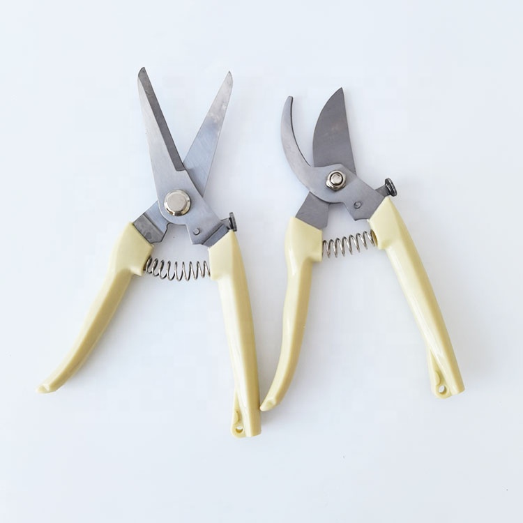Manufacturers supply Stainless Steel garden scissors pruning shears bypass secateurs fruit branch shears