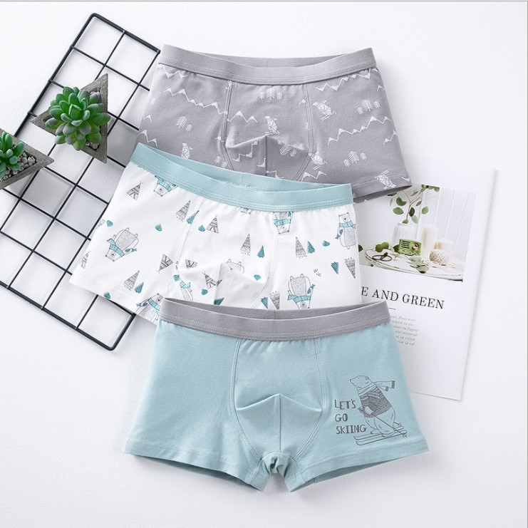 New Arrival Baby Boy Wholesale 95% Cotton 3 Packs 3-16 Years Old Kids Briefs All Season Children Underwear Sets