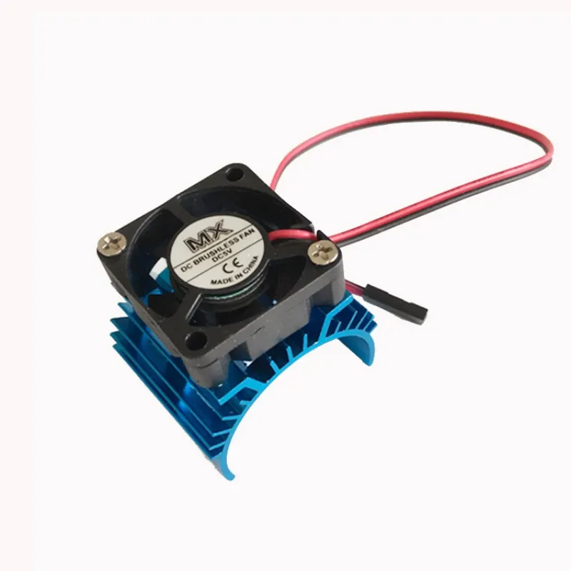 1:10 HSP RC Car 540 550 3650 3660 Motor Heat Sink Blue RC Parts Electric Car brushless Motor Heatsink Cover + Cooling Fan