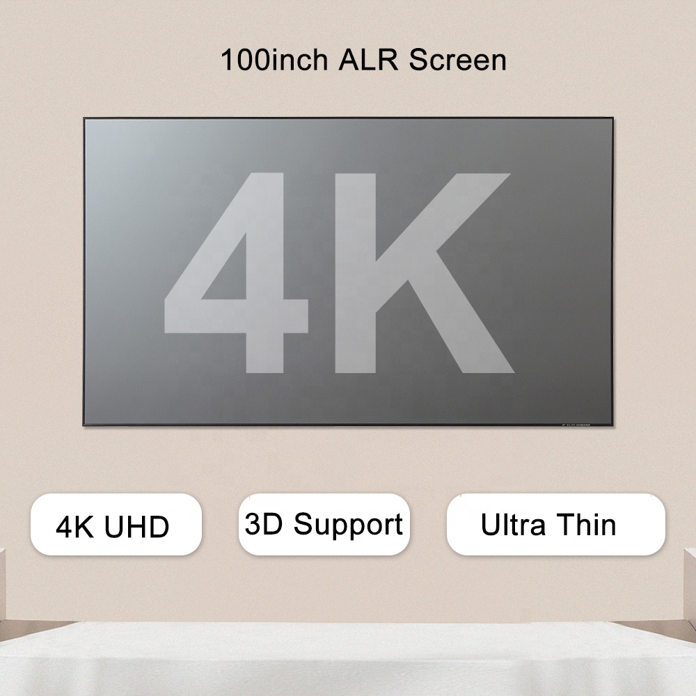 100 ''120'' 16:9 UST gdc/ALR узкая рамка проекционный экран с домашним животным черного цвета с украшением в виде кристаллов проектор Screen120inch для лазерный проектор