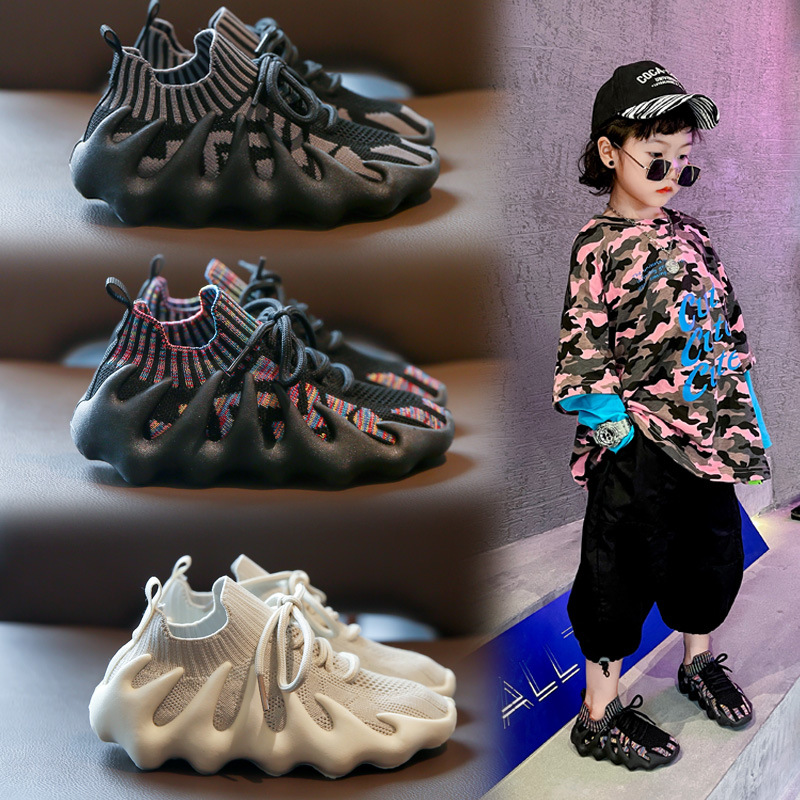 New Design Autumn Running Sneakers for Women Children's Lightweight Sports Shoes Breathable Mesh Non-slip Girls Boy Shoes