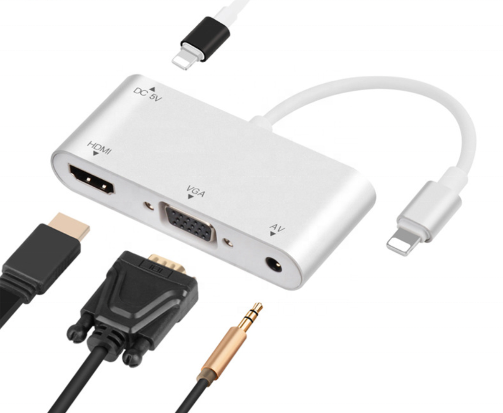Горячая продажа Прямая поставка с фабрики Apple iPad iPhone Lighting port К HDMI и VGA AV адаптеру
