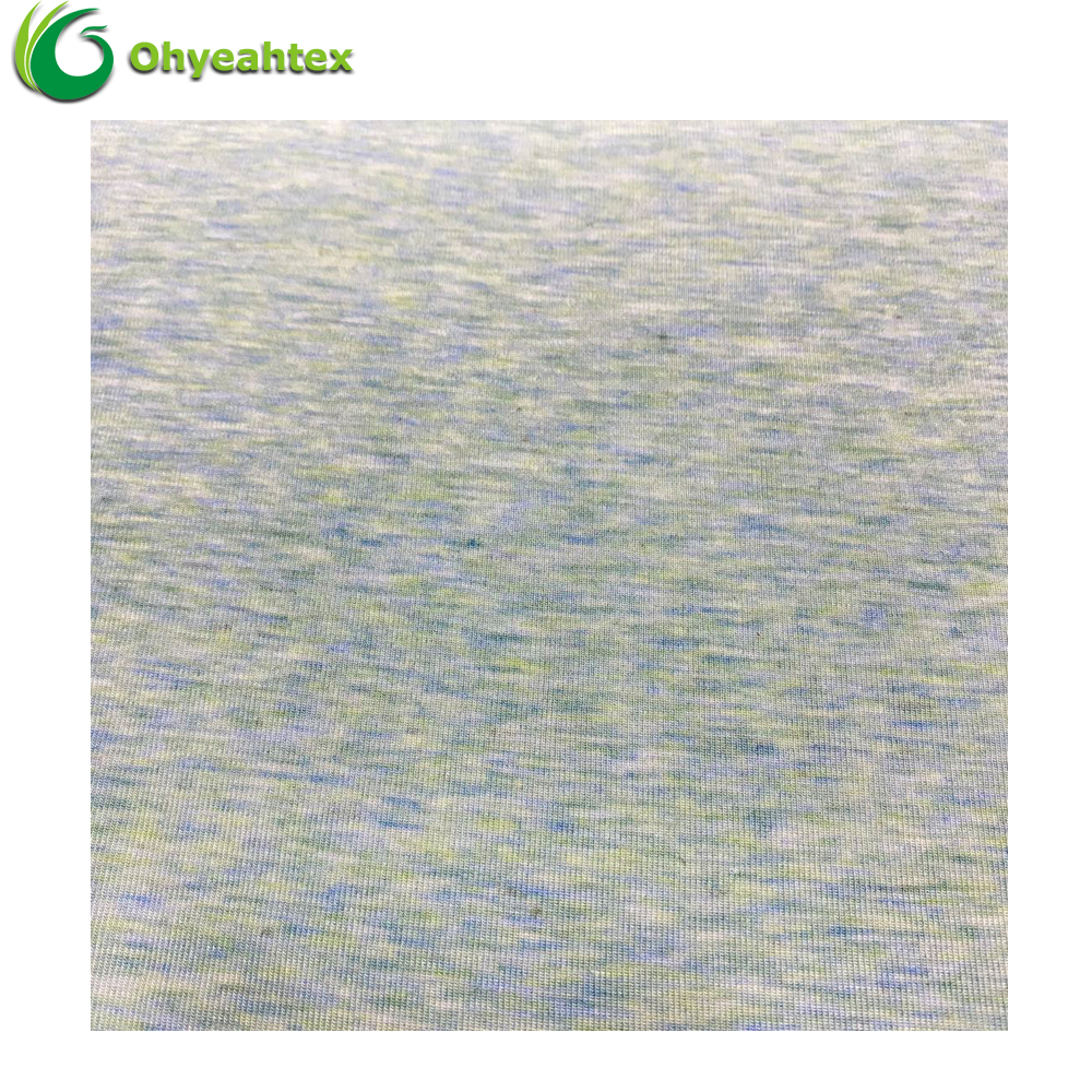 Ecovero OEKO 100 Certificate Stretch Plain Knitted Single Jersey Spandex Viscose Fabric For T shirt