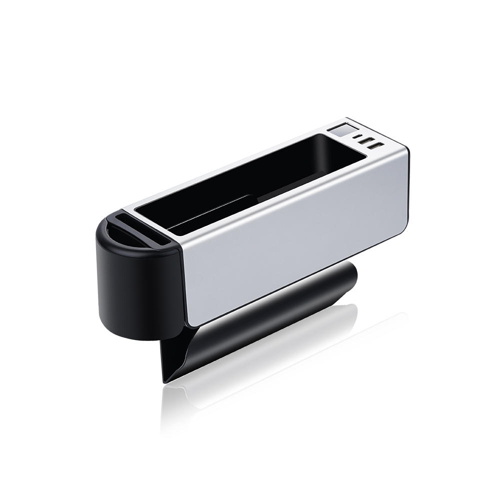 Интеллектуальное универсальное хранилище на сиденье с двумя USB-разъемами, роскошный контейнер для хранения с USB-зарядкой и карманом для автомобильного сиденья