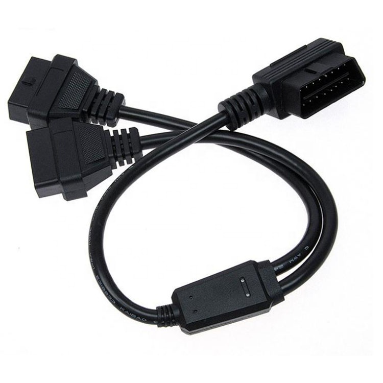 OBD OBD2 16pin 1 * мужской прямоугольный кабель для передачи данных 2 * Женский удлинитель
