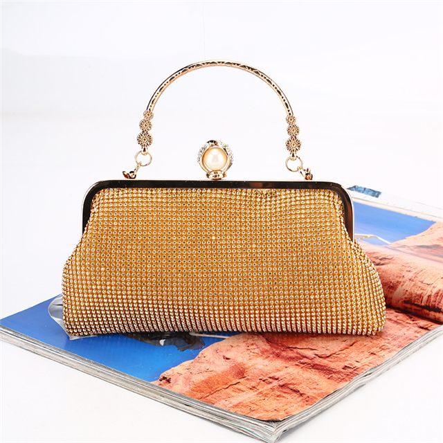 Shiny Diamond Women Dinner Bag Clutches Handmade Diamond-inlaid Ladies Banquet Evening Bag Fashion Trend Exquisite Crossbody Bag