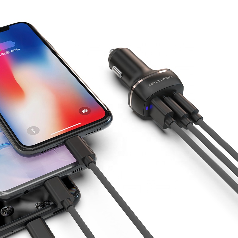 Высококлассное автомобильное зарядное устройство Usb C с 2 портами 48 Вт PD3.0 QC4.0 Быстрая зарядка PPS автомобильное зарядное устройство адаптер для Samsung