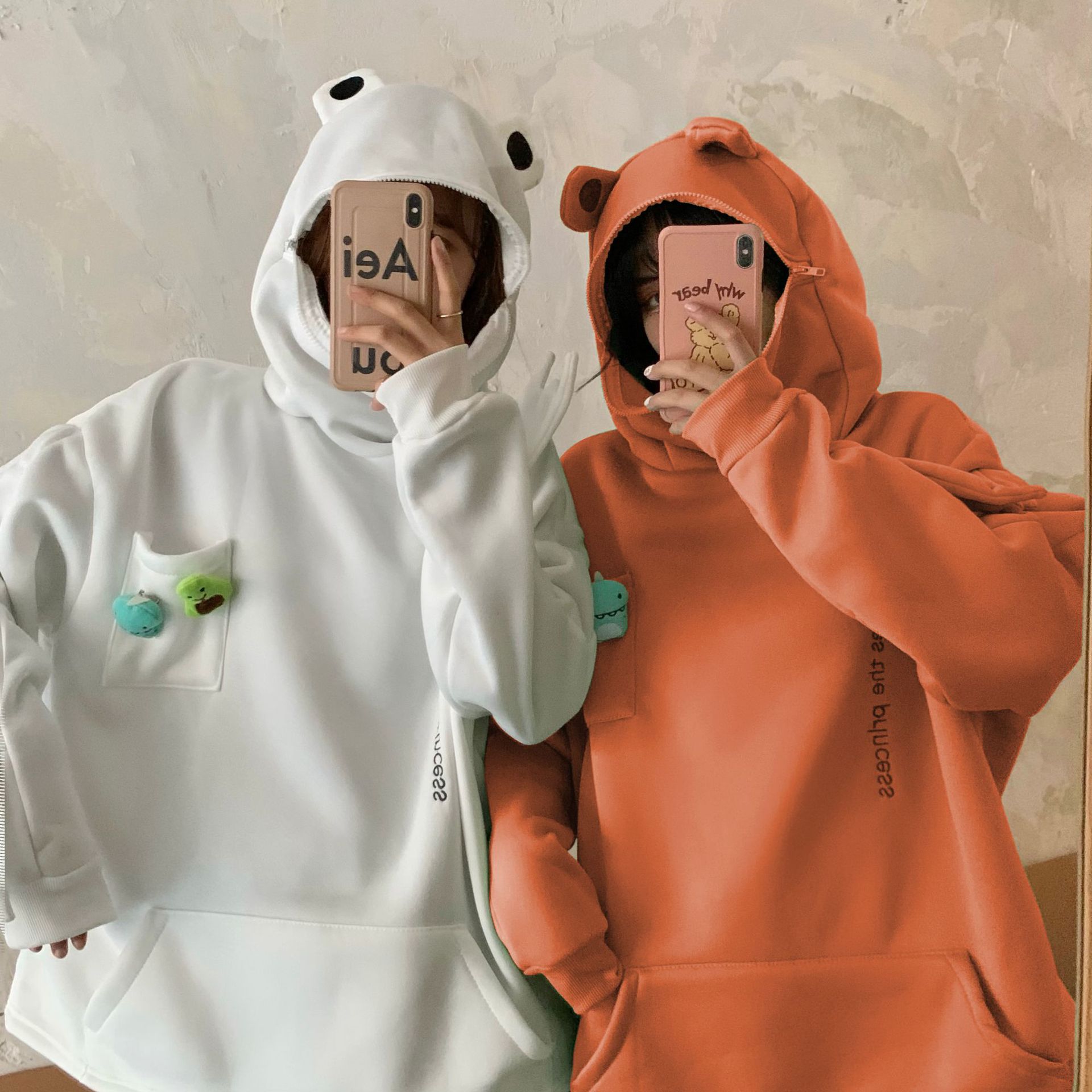 Hip Hop Hoodies Zipper Women Hoodie Frog Pullover Winter Women Sweatshirts Hooded Classic