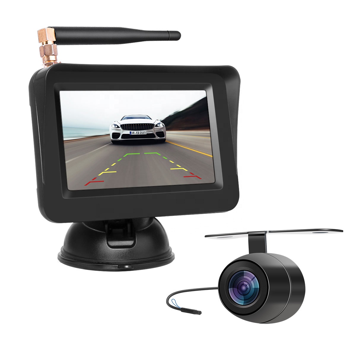 Автомобильный 180 широкий Hd Multiview резервный мини 2,4 Ghz беспроводной видео автомобиль Обратный монитор цифровой 4,3 дюймов камера в зеркале заднего вида