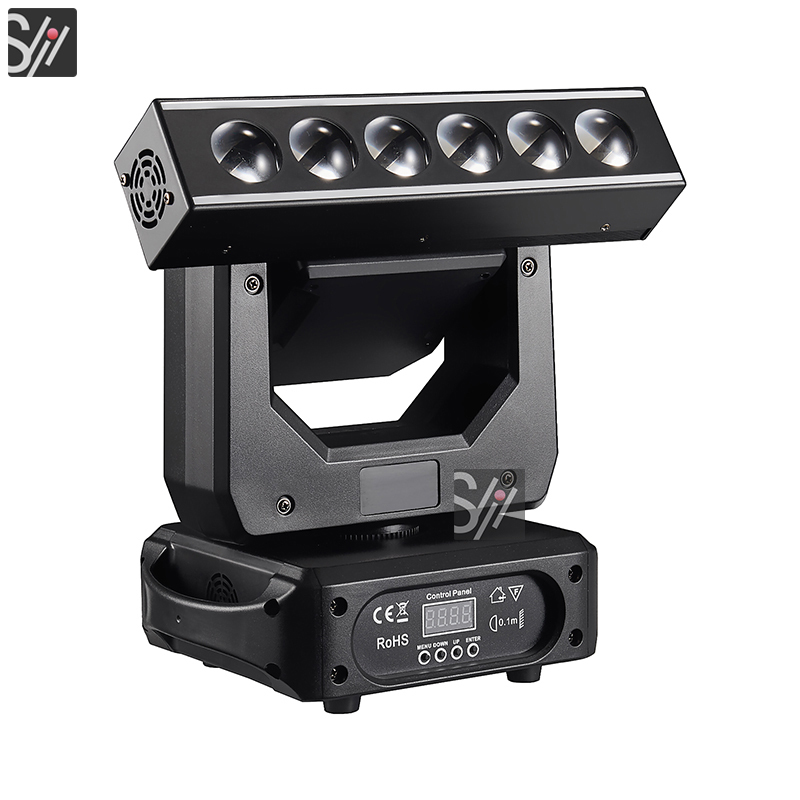 Stage lighting equipment professional led 6pcs moving head sprites light mini rgbw beam dj lights for night club
