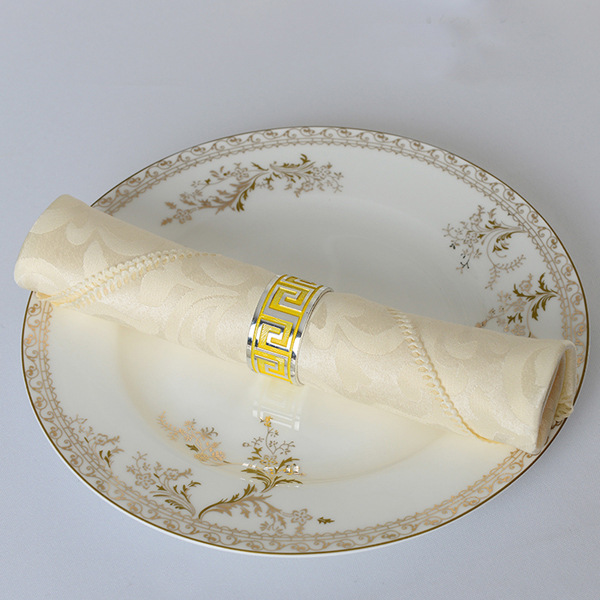 Party Wedding Hotel Banquet Jacquard Polyester Custom Cloth Table Napkins