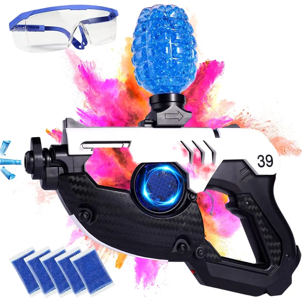 Electric Splatter Ball Gun Automatic With 40000 Water Beads Water Gel Gun Toys For Outdoor Activities Shooting Game