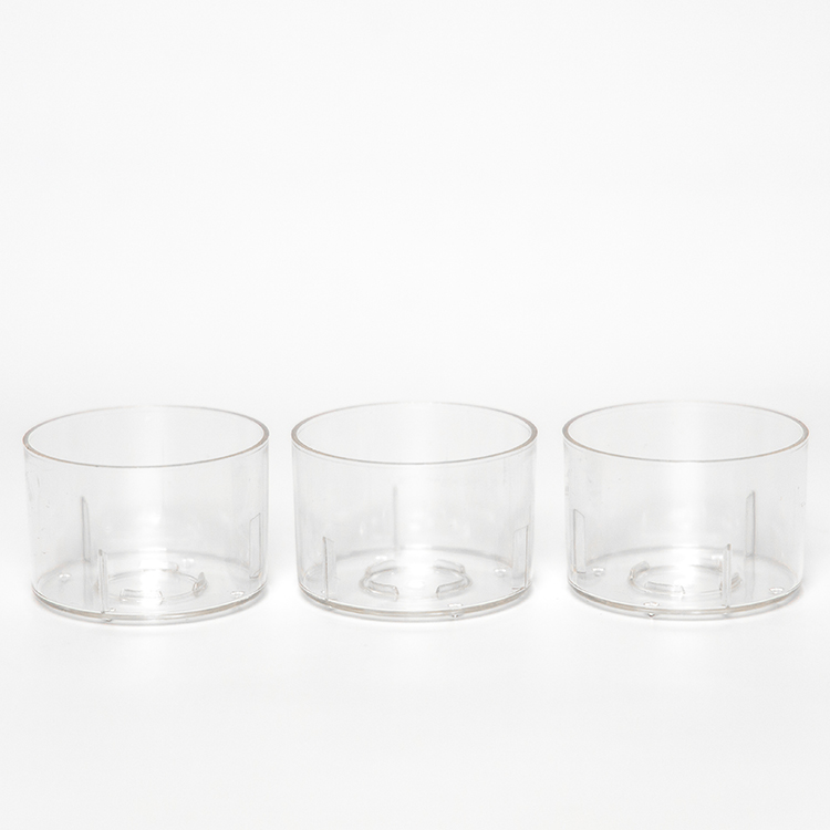 wholesaler cheap plastic pc material round tealight candle holder cup