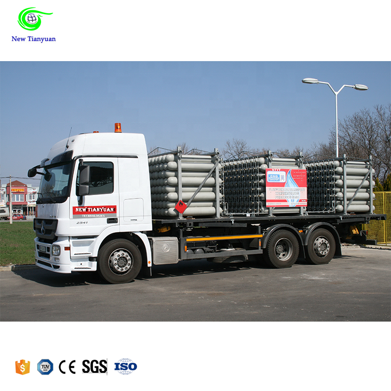 Working Pressure 25Mpa Gas Cylinder Storage Cascade Truck Trailer For CNG Station