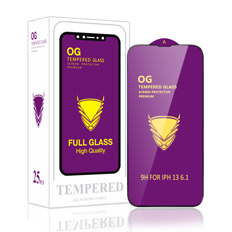 Tempered Glass Film OG Big Curve Screen Protector aluminumHD 9H for Iphone 13 for Samsung A21 A31 A51 Mobile Phone