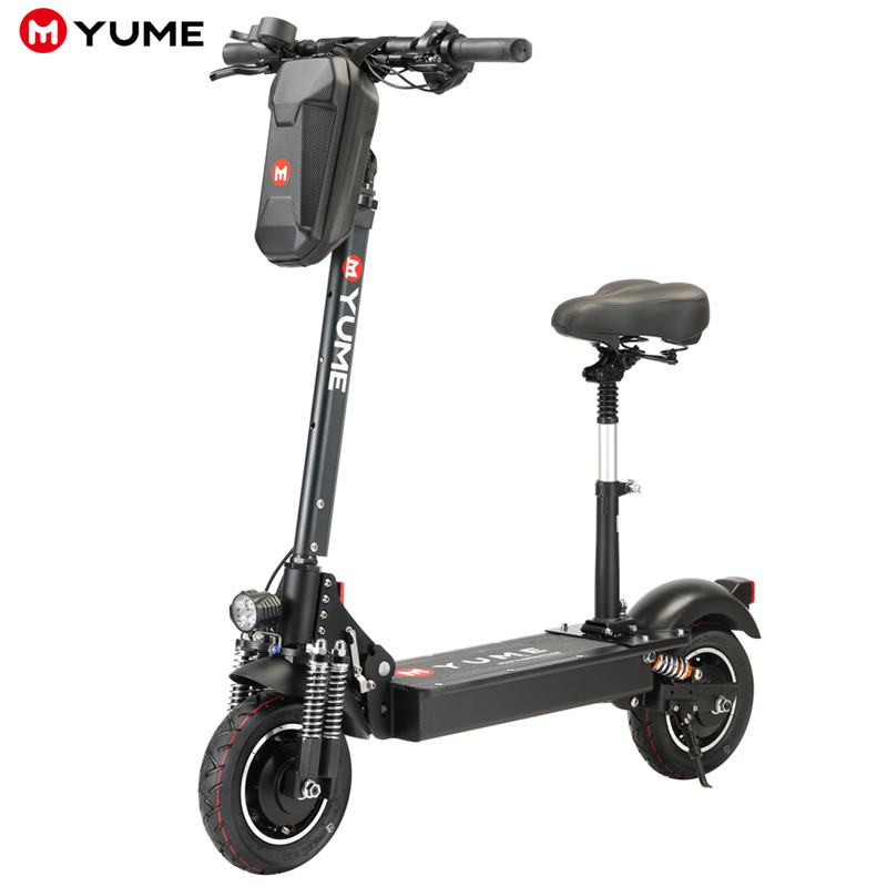 YUME 500w 1200w 2000w мощный 2 колесный электрический самокат для взрослых с 10 дюймов широкие колеса электрический мотоцикл Скутер