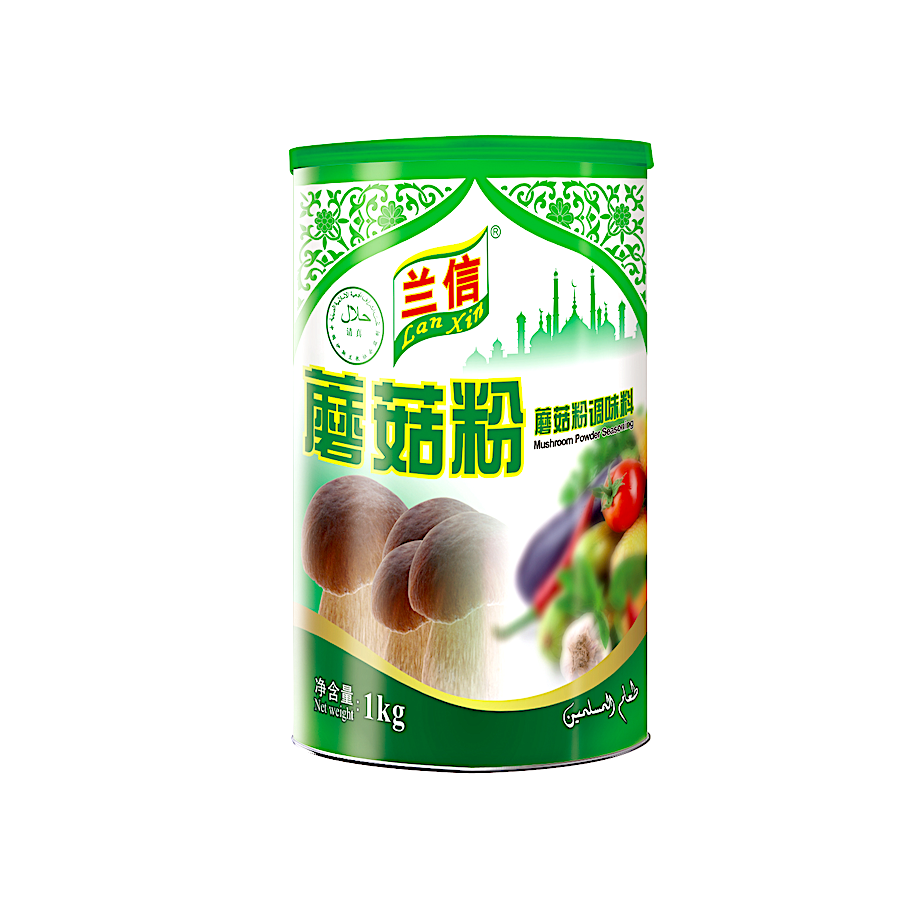 Canned Packaging 1000 Gram Halal Vegetarian Mushroom Seasoning Powder For Soup