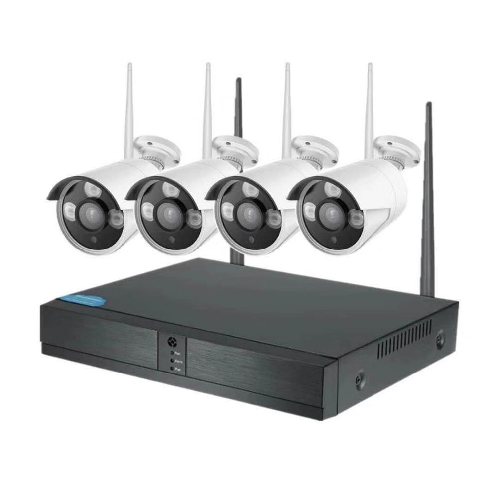 Wi-Fi камера 4CH 1080p, беспроводной сетевой видеорегистратор, водонепроницаемые наружные домашние системы видеонаблюдения