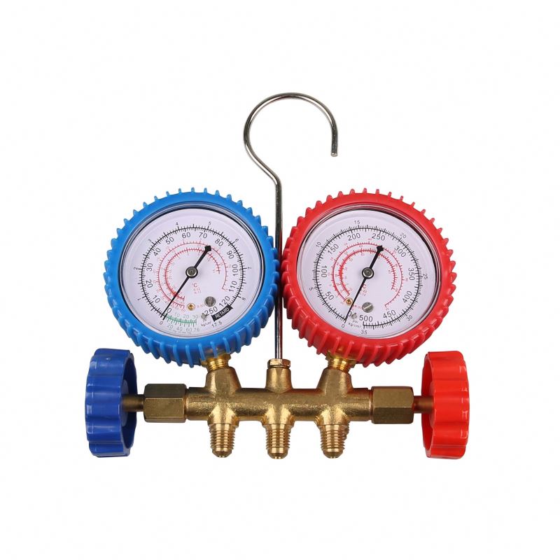 Cheap high quality hvac refrigerant pressure value single r134a r410a manifold gauge