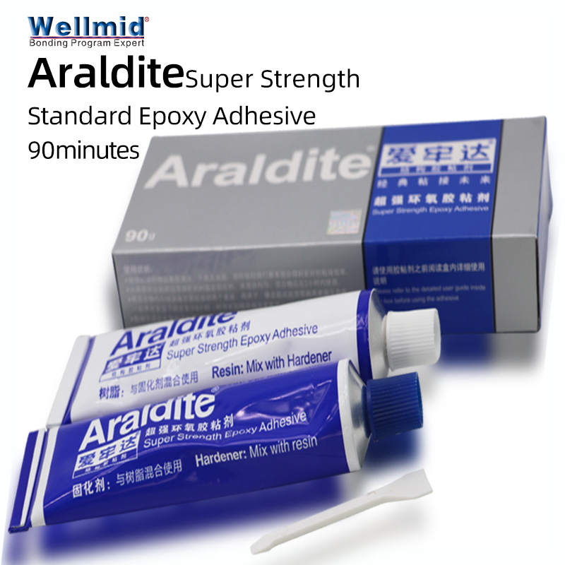Araldite сверхпрочный эпоксидный клей AB стандарт 90 минут медленное лечение без растворителя класс прочности для всех материалов 8 шт * 90 г