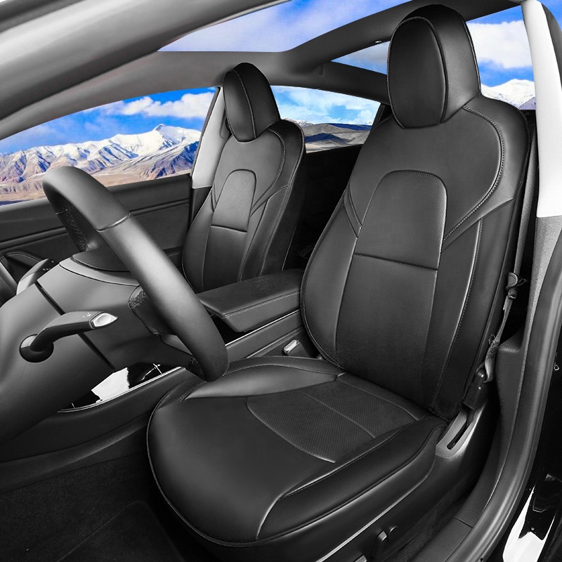 Protector Cushion Pad For Tesla Model 3 Y Leather Waterproof Auto Styling Interior Accessories Customized Car Seat Cover