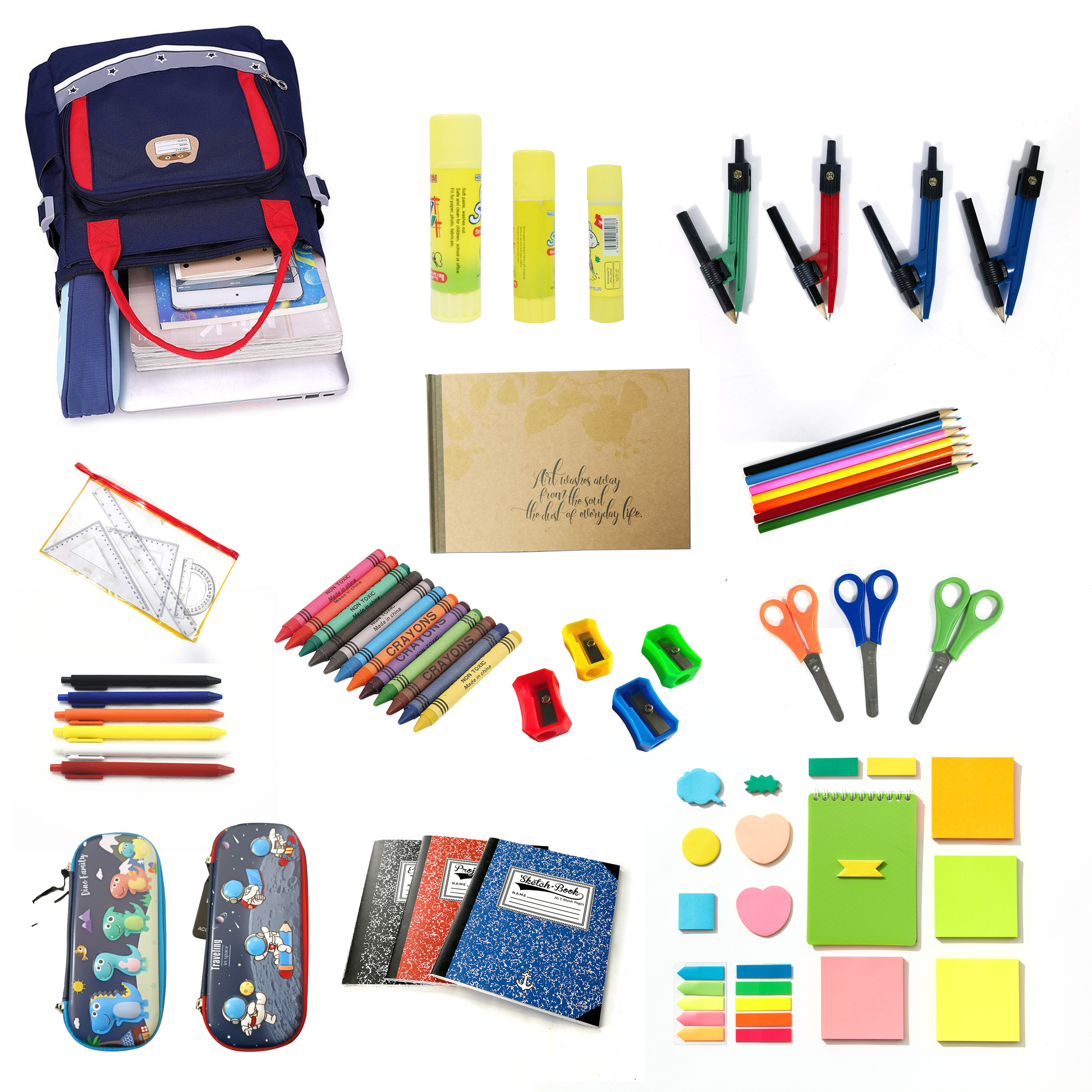 Stationary Accessories Wholesale Customized Eco Back to School Supplies Stationary Gift Set for Kids