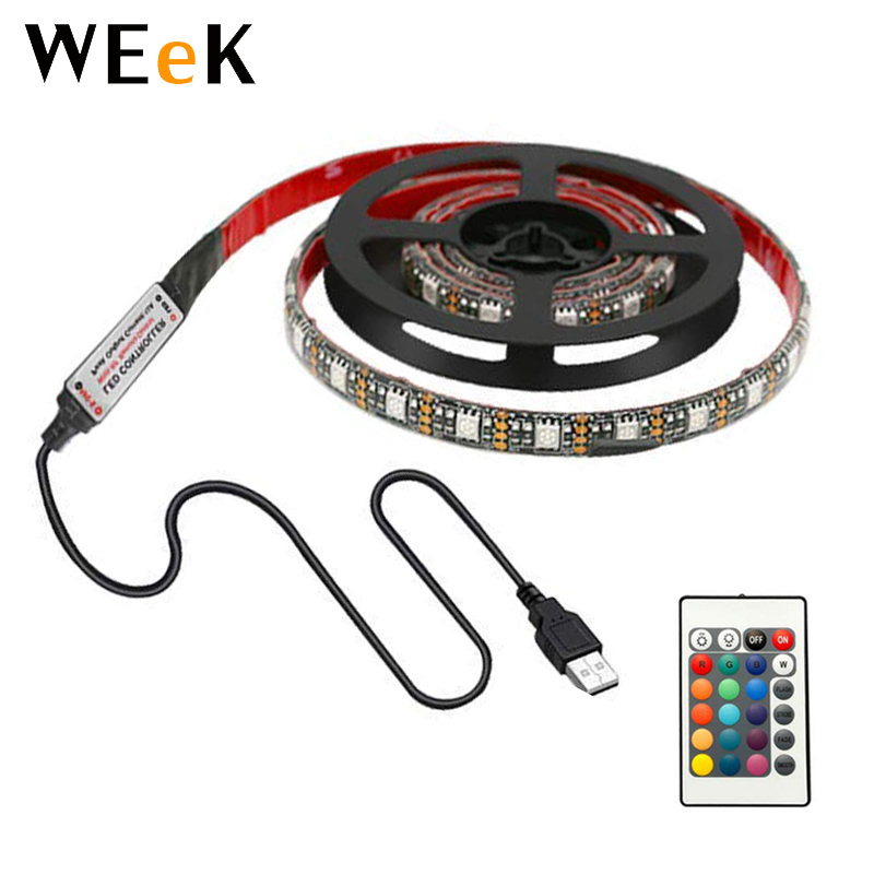 WL-USB24K-02 светодиодные полосы света 6.56ft для 40-60in ТВ USB Led ТВ подсветка комплект с пультом 16 цветов Изменение 5050 светодиодов смещения света