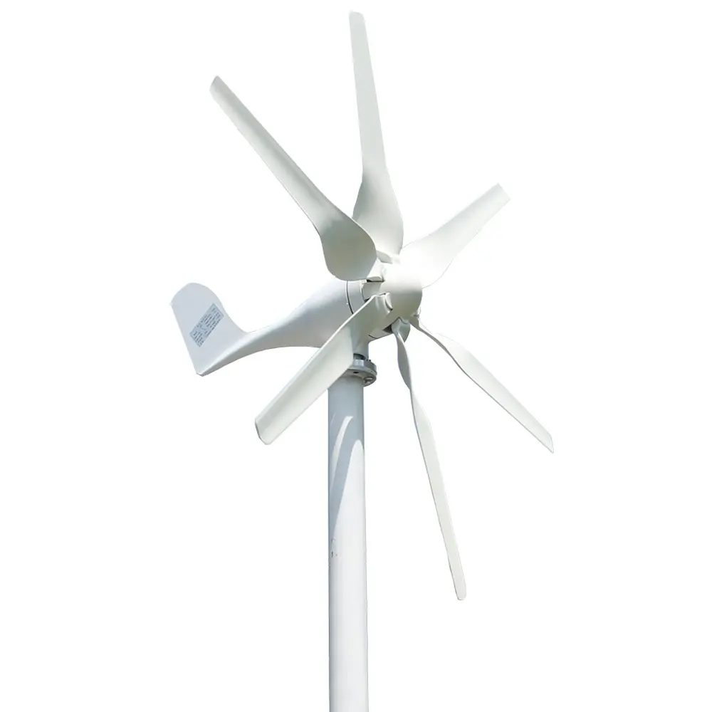 800w 12v/24v Wind Turbine With 6 Blades Portable Small Wind Generator For Home off-grid system Controller Inverter