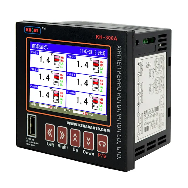 6 Channels Universal Input Multi-channel Smart Color Paperless Temperature Chart Recorder