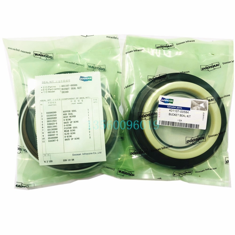 Комплект уплотнений цилиндра ковша Doosan DX340 401107-00584 для экскаватора