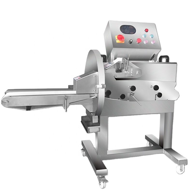 Automatic Cooked Meat Cutting Machine with Two Blades For Barbecued Pork Braised Pork Bath Chap