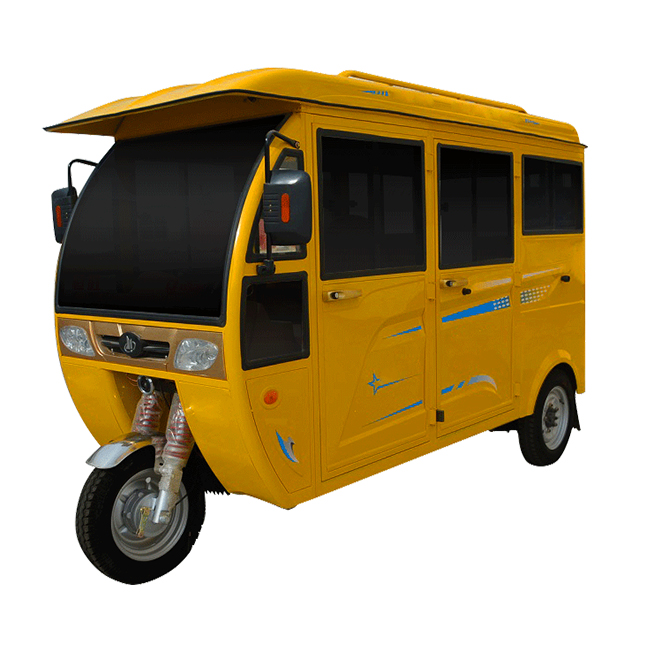 Closed Body Rickshaw 3 Wheel Passenger Tricycle Gasoline