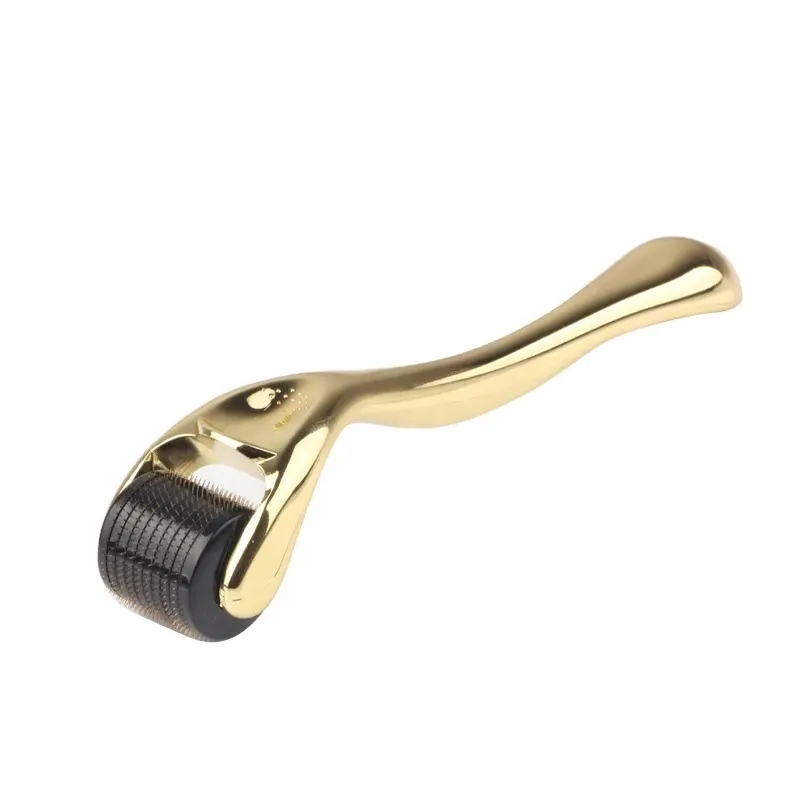 Gold-Plated Handle 540 Derma Roller Skin Massage Micro Needle Roller Facial Therapy Microneedle Derma Roller