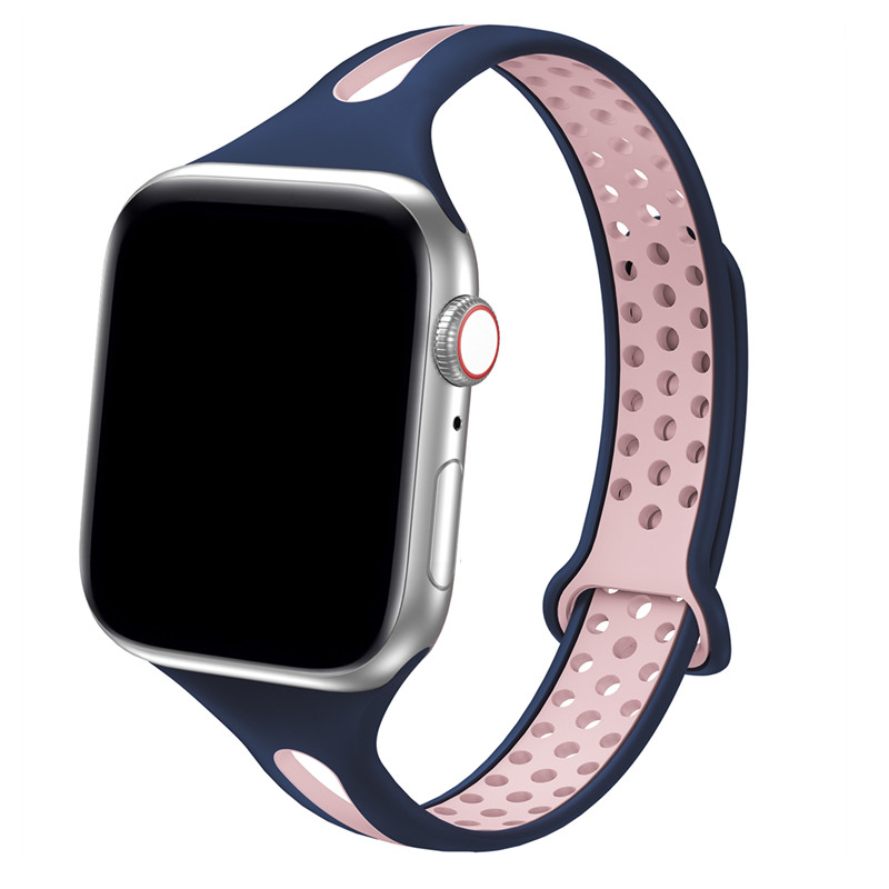 Ремешок Pulseira для apple watch, силиконовый двухцветный браслет, ремешок для умных часов, силиконовый ремешок для nik iwatch 1 2 3 4 5