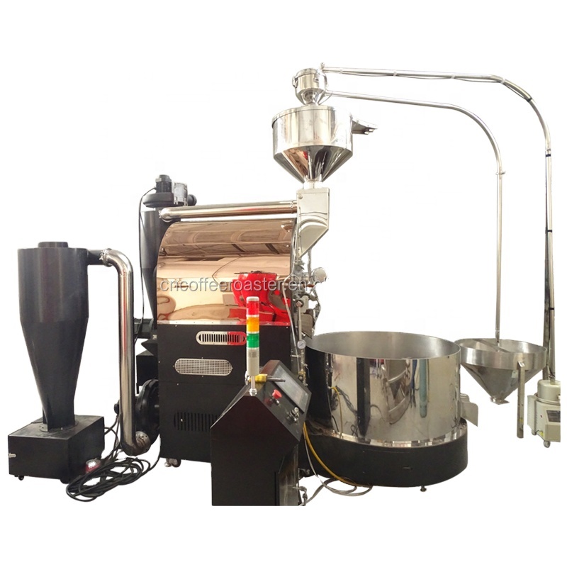 High quality gas powered coffee roaster with plc 60kg commercial coffee roaster machine