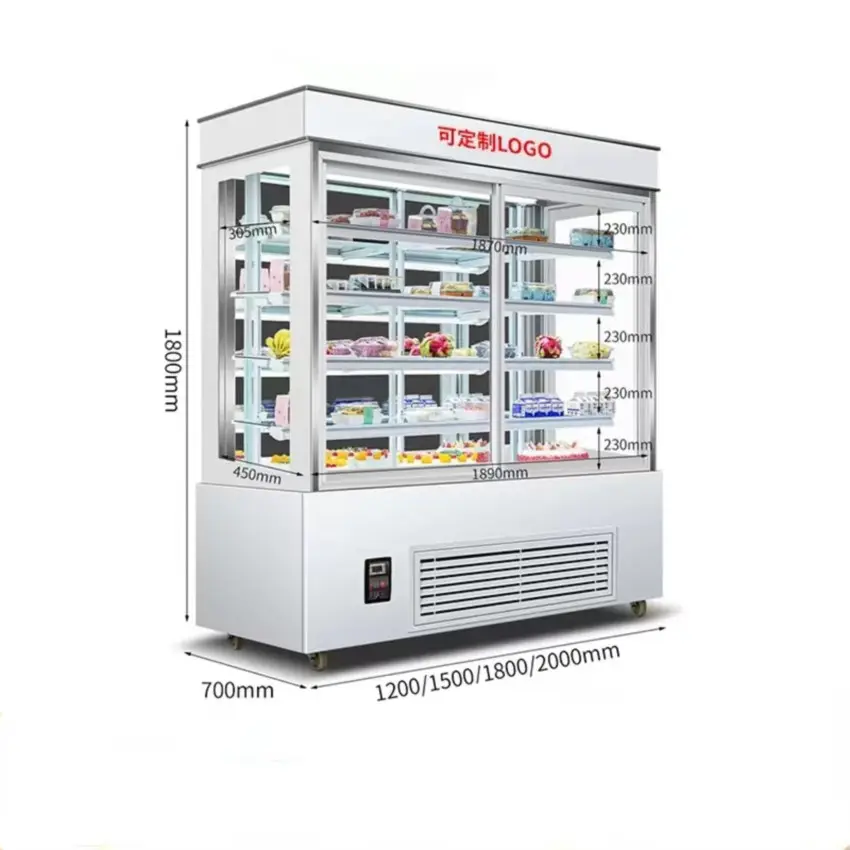 Glass door display cabinet modern chocolate showcases  refrigerator cake display fridge  refrigerated display cases for cake