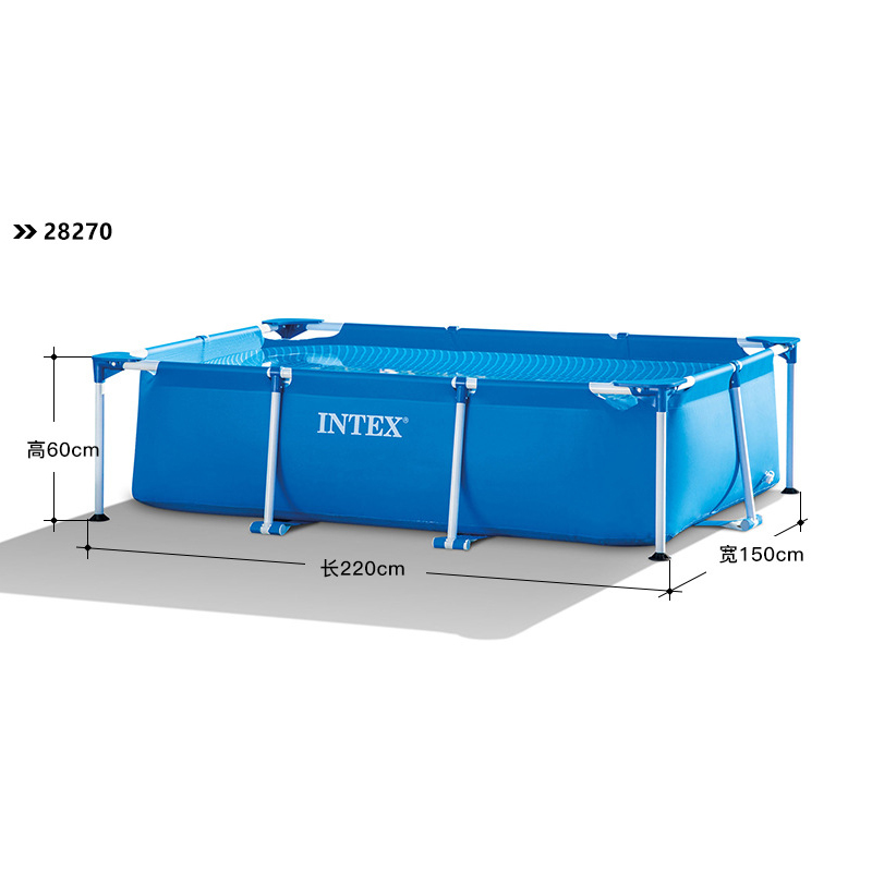 PVC Easy Set Rectangular Metal Frame Above Ground Family outdoor Swimming Pool & accessories