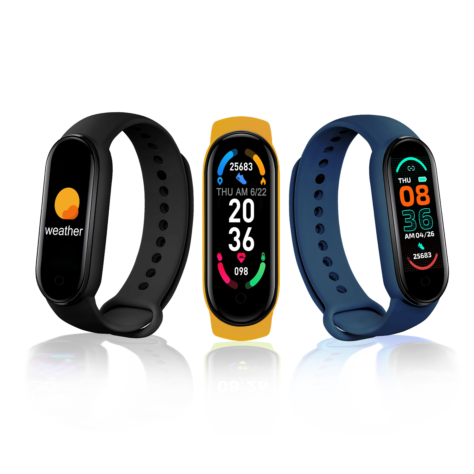 2021 M6 Newest Smart Watches Factory Bracelet Fitness Tracker Heart Rate Blood Pressure Top Sell Wristwatch Sport M6 Smart Band