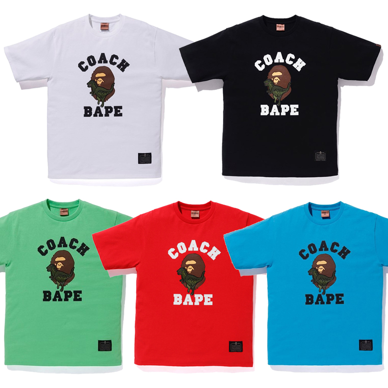 Новое поступление, модная футболка BAPE нового дизайна с круглым вырезом, светящаяся камуфляжная футболка с головой обезьяны, фирменные футболки, дешевые футболки