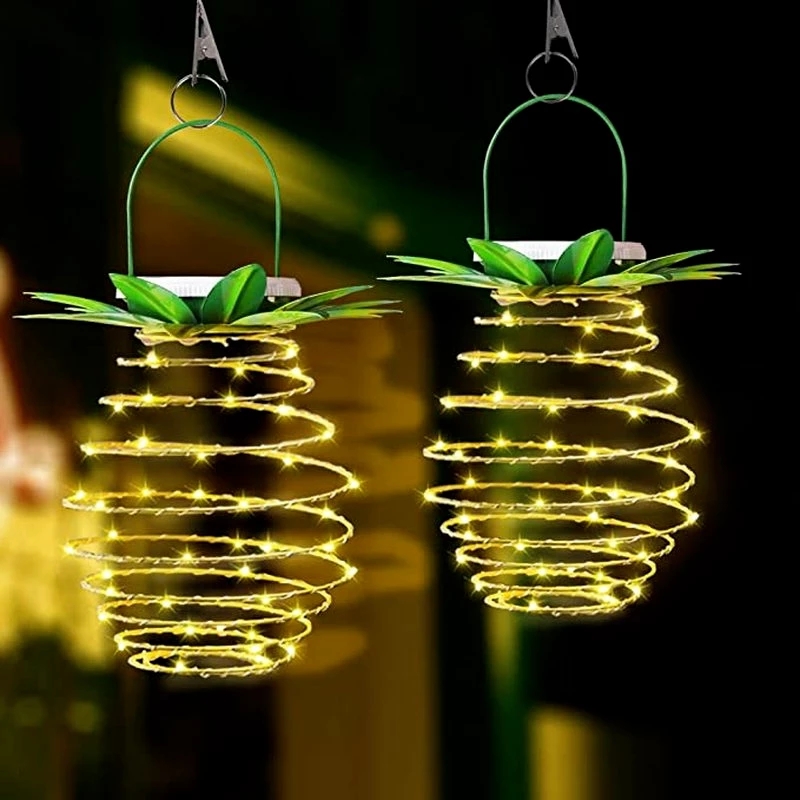 Courtyard villa balcony atmosphere Solar light outdoor garden decorative pineapple night light