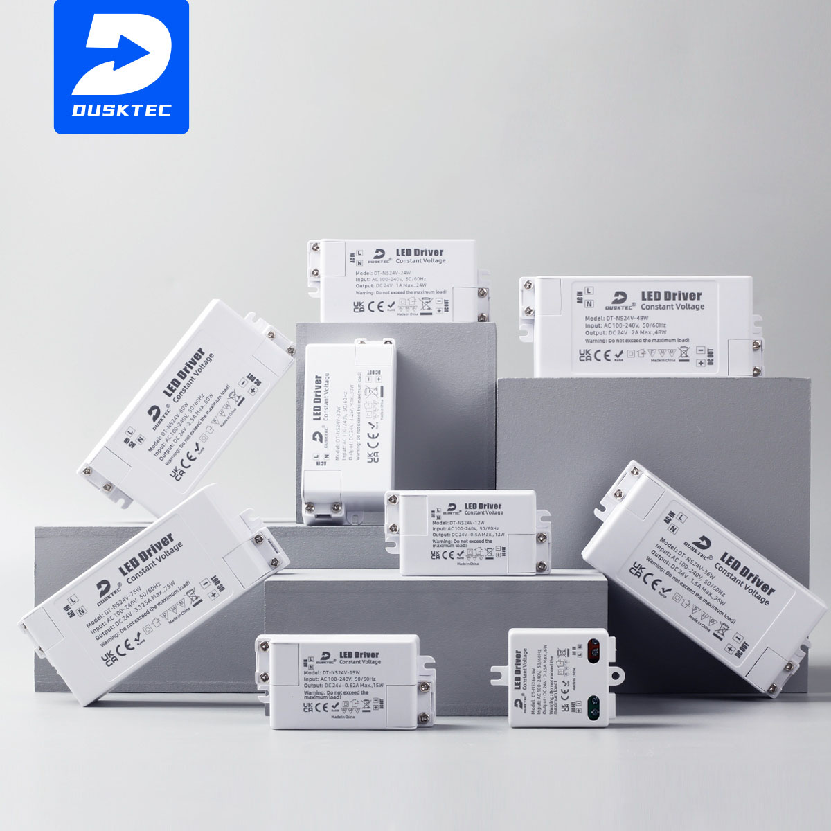 DUSKTEC 6 Вт 9 Вт 12 Вт 15 Вт AC 100-240 В вход IP20 светодиодный драйвер импульсный источник питания для мини-ленты светодиодные драйверы